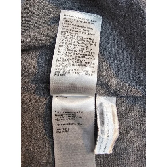 Calvin Klein Jeans Men’s Gray T-Shirt XS Logo Circle Graphic Cotton Blend - Picture 8 of 11